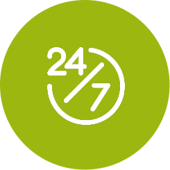 24/7 Availability Icon